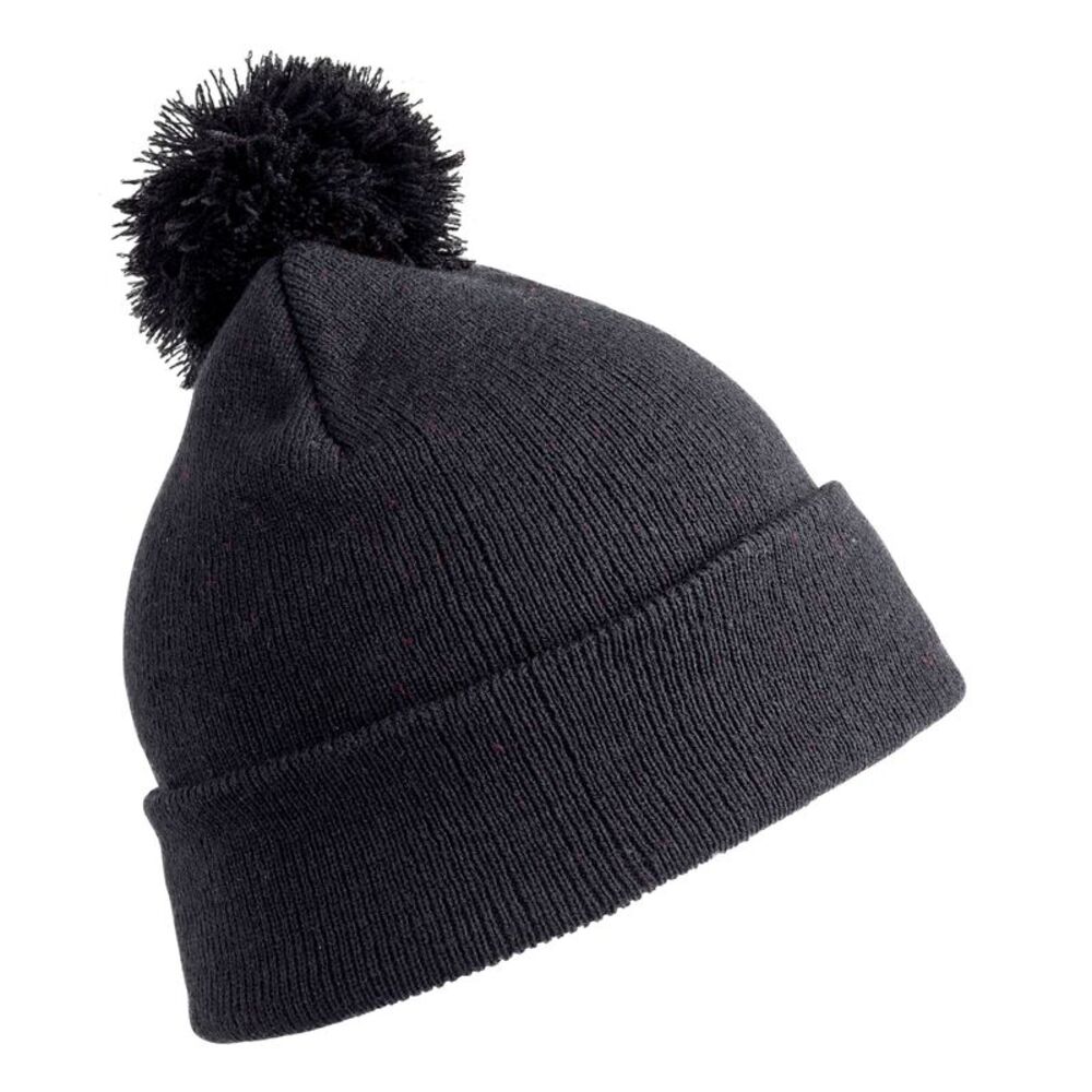 Result Childrens/Kids Winter Essentials Pom Pom Beanie / Black